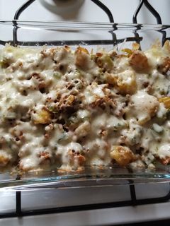 Sajtos sertés-és burgonya hush (GM, LM) recept fotója