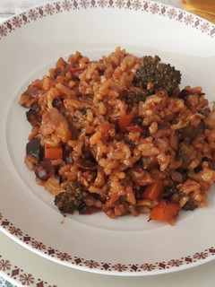 Una foto de Arroz al horno con verdura