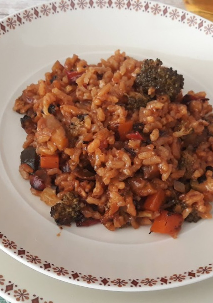 Una foto de Arroz al horno con verdura