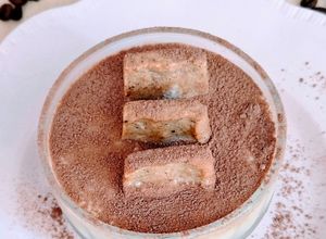 Una foto de Falso tiramisù receta viral en versión saludable 🐃