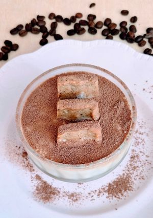 Una foto de Falso tiramisù receta viral en versión saludable 🐃