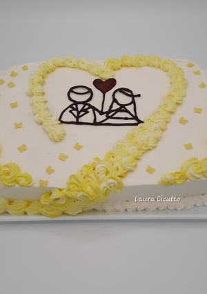 Foto di Torta Romantica per anniversario
