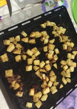 Una foto de Papas al horno picantes