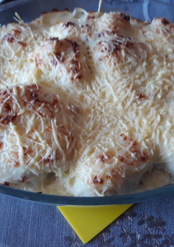 Una foto de Coliflor con bechamel y jamón
