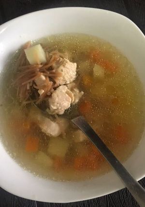 صورة لوصفة شوربة بالدجاج والخضار