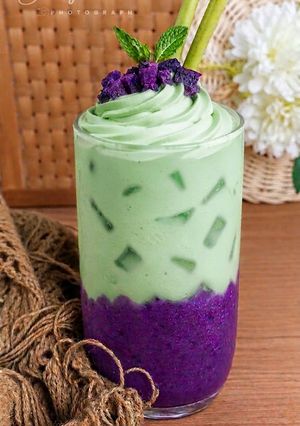 Foto resep Ube Matcha Latte