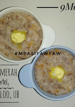 Foto resep Bubur Beras Merah, Tuna, Wortel (MPASI 9bln)
