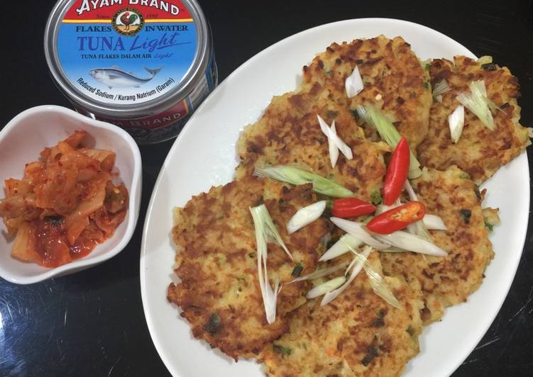 Resep Tuna-rice Pancake | Cara Buat Tuna-rice Pancake Yang Enak dan Simpel