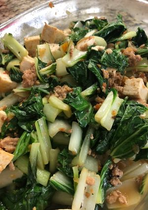 A picture of Grandma’s Sautéed Bok Choy w/ Tofu.