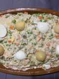 Ensaladilla rusa con lactonesa de ajo