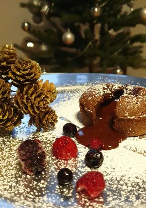 Una foto de Coulant de chocolate