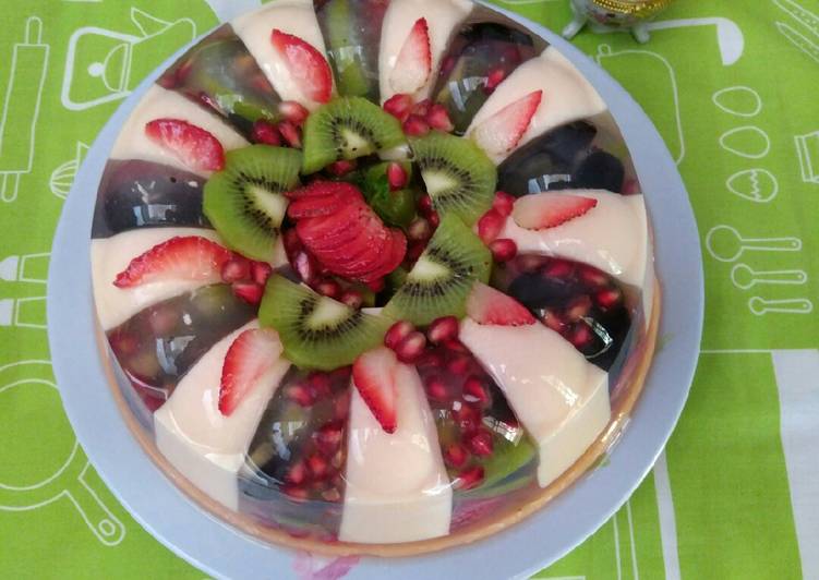9 Resep: Fruits Cream Cheese Pudding with Orange Vla Anti Ribet!
