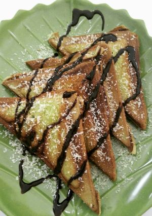 Foto resep Choco pandan peanut toast