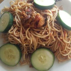 Spaghetti #myhubby'sfavourite A picture of Spaghetti #myhubby'sfavourite.