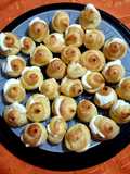 Profiteroles rellenos con crema