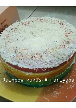Foto resep Rainbow Cake Kukus Ny.Liem Lembut Banget