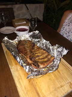 Una foto de Costilla de cerdo a la parrilla