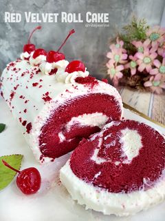 Foto resep Red Velvet Roll Cake