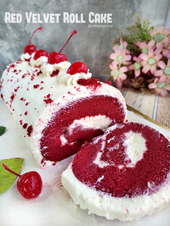 Foto resep Red Velvet Roll Cake