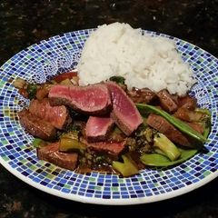 A picture of Brad's broccoli beef.