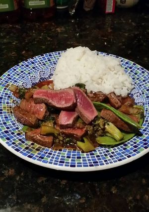 A picture of Brad's broccoli beef.