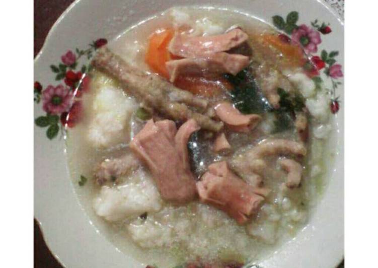 Bumbu Bubur ceker ayam dan sosis | Bahan Membuat Bubur ceker ayam dan sosis Yang Lezat