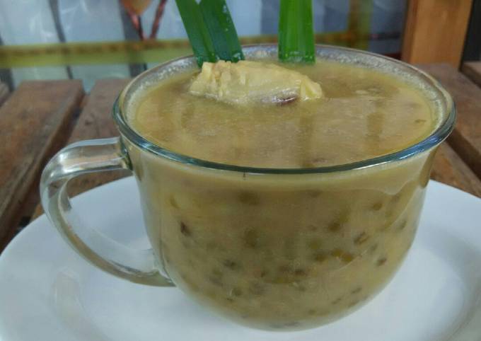 Cara buat bubur kacang hijau durian
