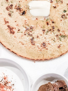 A picture of Besan Rotis (Chickpea Pancakes).