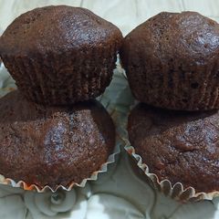 A picture of Eggless Banana Chocolate Muffins Without Milk and butter.