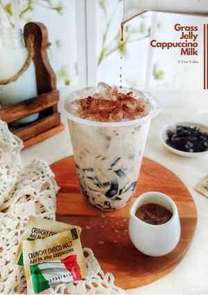 Foto resep Grass Jelly Cappuccino Milk
