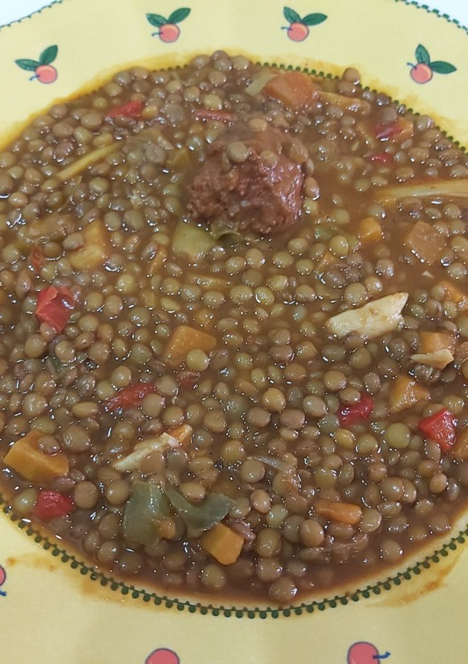 Una foto de Lentejas estofadas con chorizo