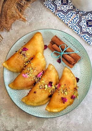 صورة لوصفة قطايف مقلية