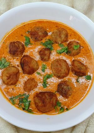 A picture of Navratri Special Raw Banana Malai Kofta.