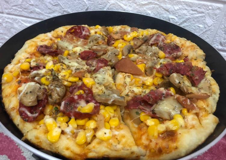 Resep Pizza Teflon Mantul 👍🏻 Anti Gagal