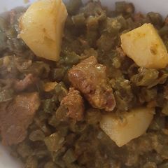 Mutton beans with alu A picture of Mutton beans with alu.