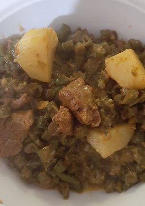A picture of Mutton beans with alu.