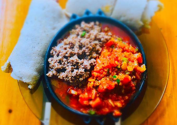 Ethiopian stir fried beef with veggies