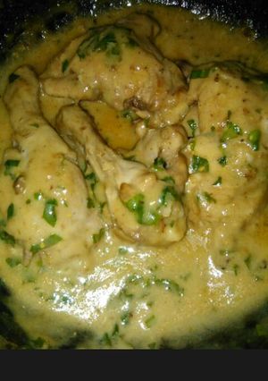 Una foto de Pollo con mostaza y caramelo