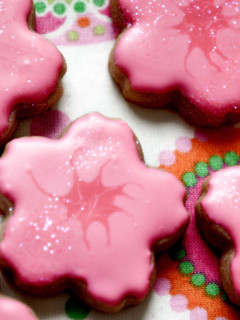 A picture of Cherry Blossom Sugar Cookies for Spring (cherry flavored).