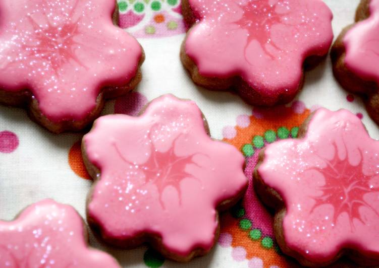 Cherry Blossom Sugar Cookies for Spring (cherry flavored)