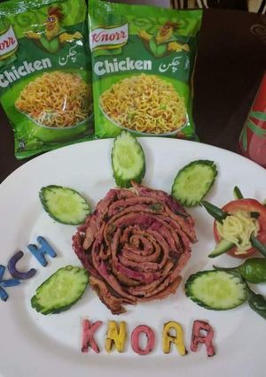 A picture of Noodles omelette.