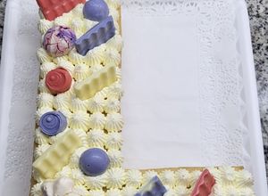 Una foto de Letter Cake o torta Letra sin gluten