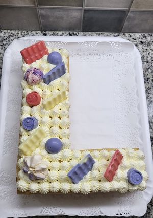 Una foto de Letter Cake o torta Letra sin gluten