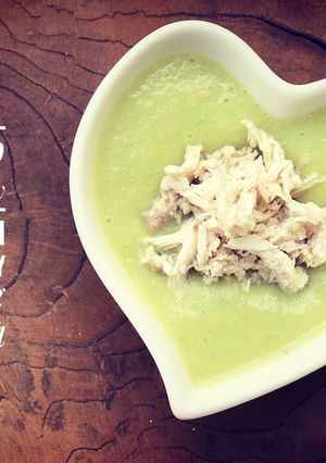 Hình của món #soupchongàymới#măngtây#khoaitây#bắpnon#toppingthịtgàxé.