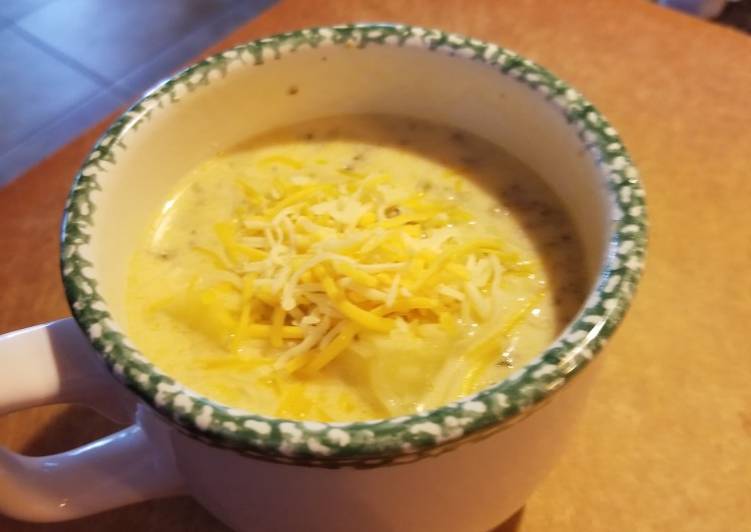 Simple Way to Make Super Quick Homemade Cheesy potato sausage soup