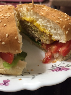 عکسی از دستور ساندويچ همبرگر مرغ و پنير