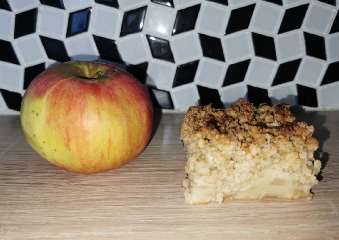 Cake aux pommes crumble flocon d'avoine