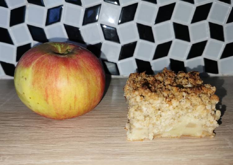 Cake aux pommes crumble flocon d'avoine