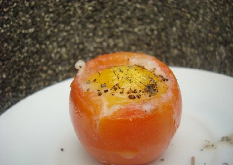 Easiest Way to Prepare Yummy Baked Eggs in a tomato