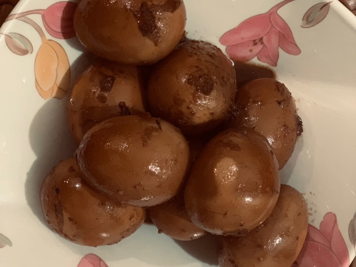 Standar Resep buat Telur Pindang Coklat untuk Idul Fitri  sedap